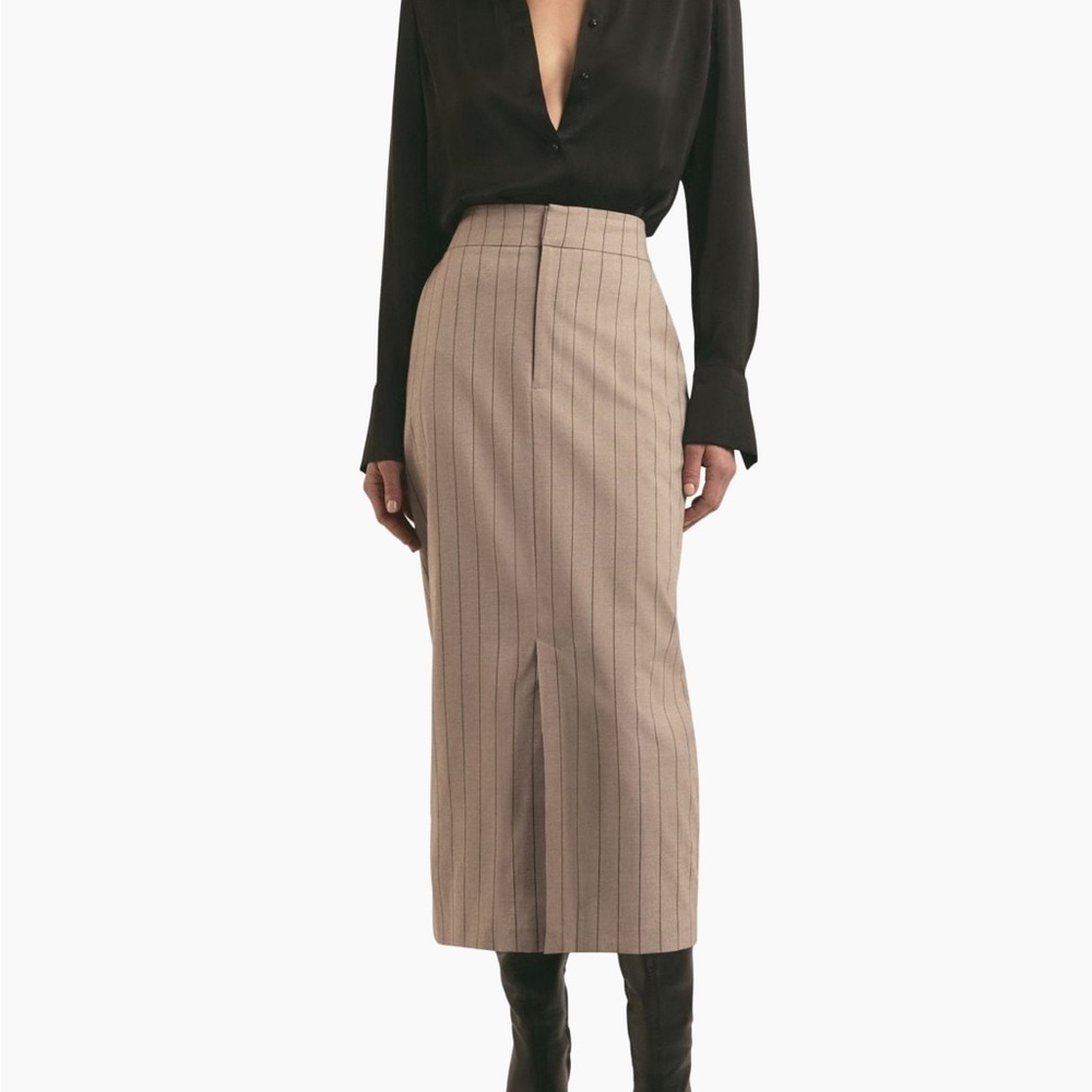 Favorite Daughter Meyer Pinstripe Midi Skirt